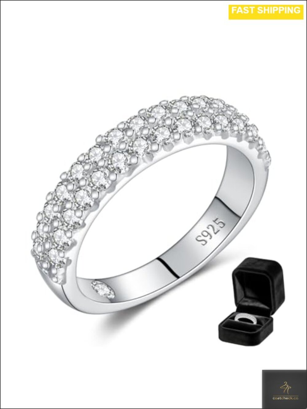 Moissanite Half Eternity Wedding Band 925 Sterling Silver Gold Plated Ring
